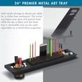 thumbnail image 6 of Studio Designs 24" Premier Metal Storage Organizer Tray for Drafting Tables Pencil/Marker Organizers and Mesh Cup for Brushes- Charcoal Black, 6 of 7