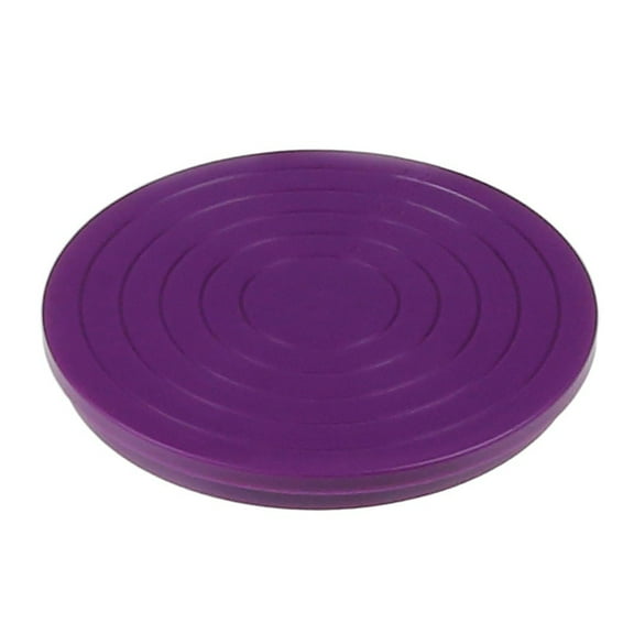 LITTLE HOME 360 Degree Rotating Cake Turntable Stand for Cake Decorating, Revolving Plate for Baking Pastry, ABS Material, Purple , 14 x 1.5 cm