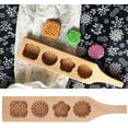 thumbnail image 2 of Baking Mold, Moon Cake Mold, Wooden Flower Cookie Mold, Baking Mold for Baking, Biscuit, Dessert (1pc), 2 of 5