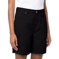 thumbnail image 2 of Women's Summer Shorts JIANLAI Casual Long Knee Length High Waisted Stretch Wide Leg Relaxed Fit (S-4XL) Black, 2 of 7