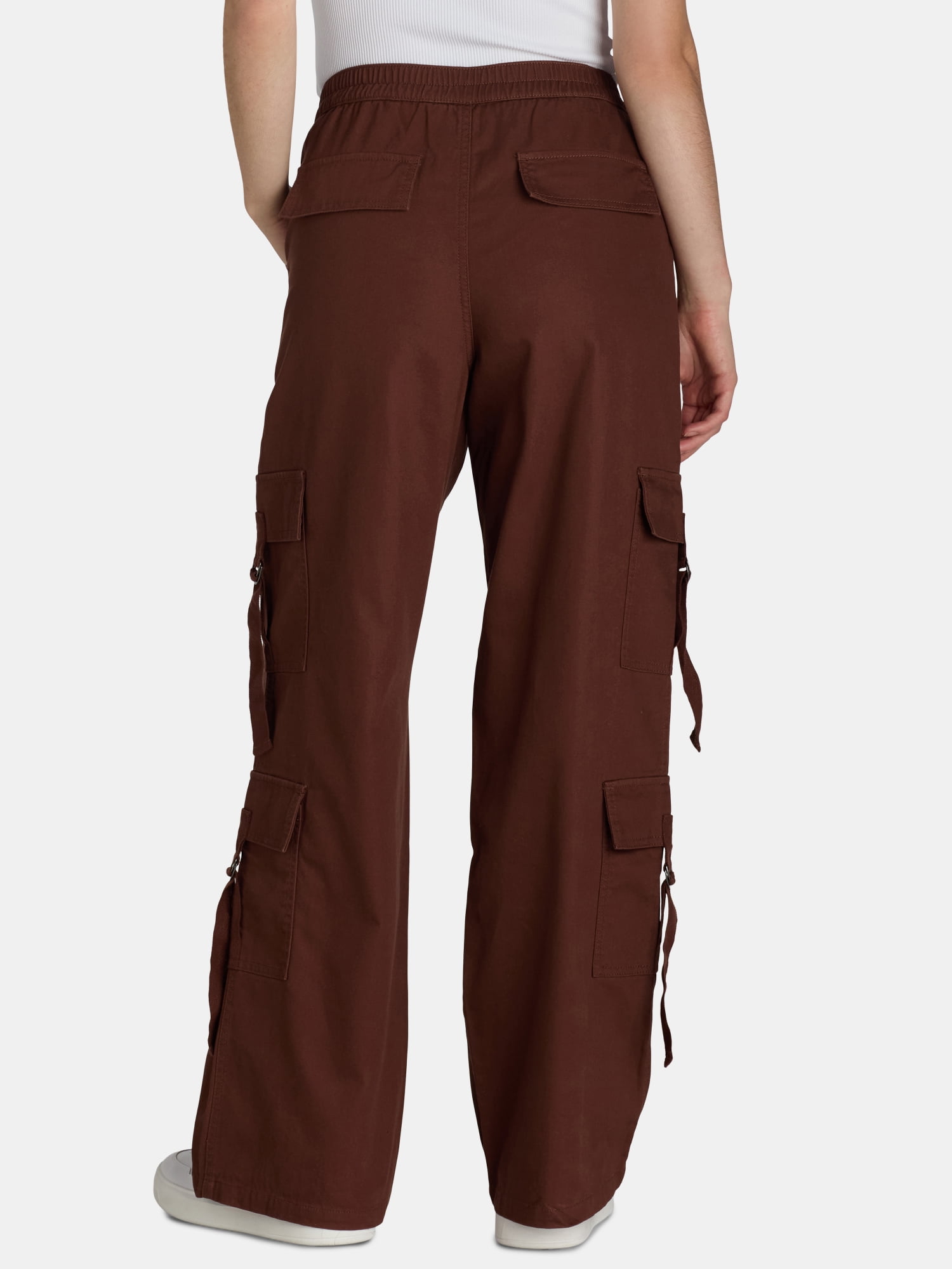 No Boundaries Twill Cargo Pants, 31.75” Inseam, Women’s