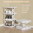 thumbnail image 2 of VECELO 4 Tier Shoe Rack, K-shaped Foldable Shoe Shelf Without Assembly, Space-Saving Shoe Storage Organizer for Bedroom, Living Room, Entryway, Gray, 2 of 6