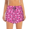 thumbnail image 2 of Rateoe cherry Printed 2 in 1 Women's Workout Shorts for Athletic Gym Running Shorts with Phone Pockets-XX-Large, 2 of 7