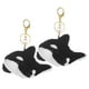 thumbnail image 1 of Juego de 2 adorables llaveros de peluche de orca, bonitos accesorios de animales del océano para llaves, llaveros de peluche, llavero de ballena colgante, colgante de bolso de dibujos animados., 1 of 6