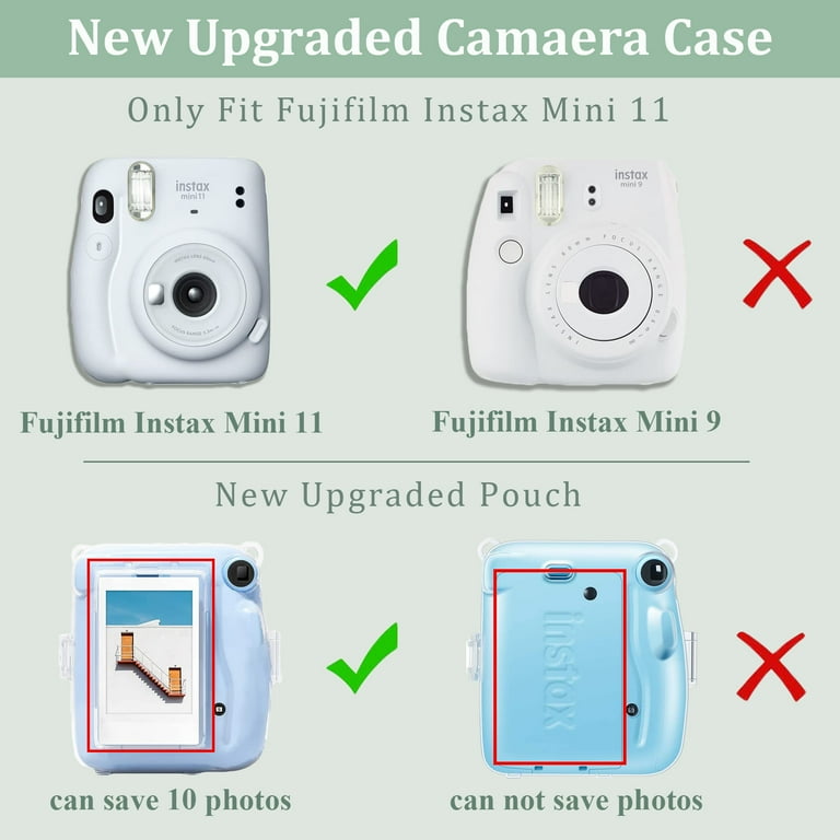 Instax Mini 11 Case, Clear Protective Camera Case for Fujifilm