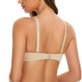 thumbnail image 3 of YANDW Women's Push Up Padded Bra T-Shirt Underwire Plunge Bra Add One Cup, Beige 34D, 3 of 9