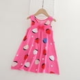 thumbnail image 2 of Bovxnpu Girls' Nightgown, Girls Cotton Casual Dress Sleepwear Pajamas, Summer Sleeveless Round Neck Printed Bow Sleeping Skirt Loose And Comfortable Sleeping Skirt Air Conditioning Dress 6 Years, 2 of 4