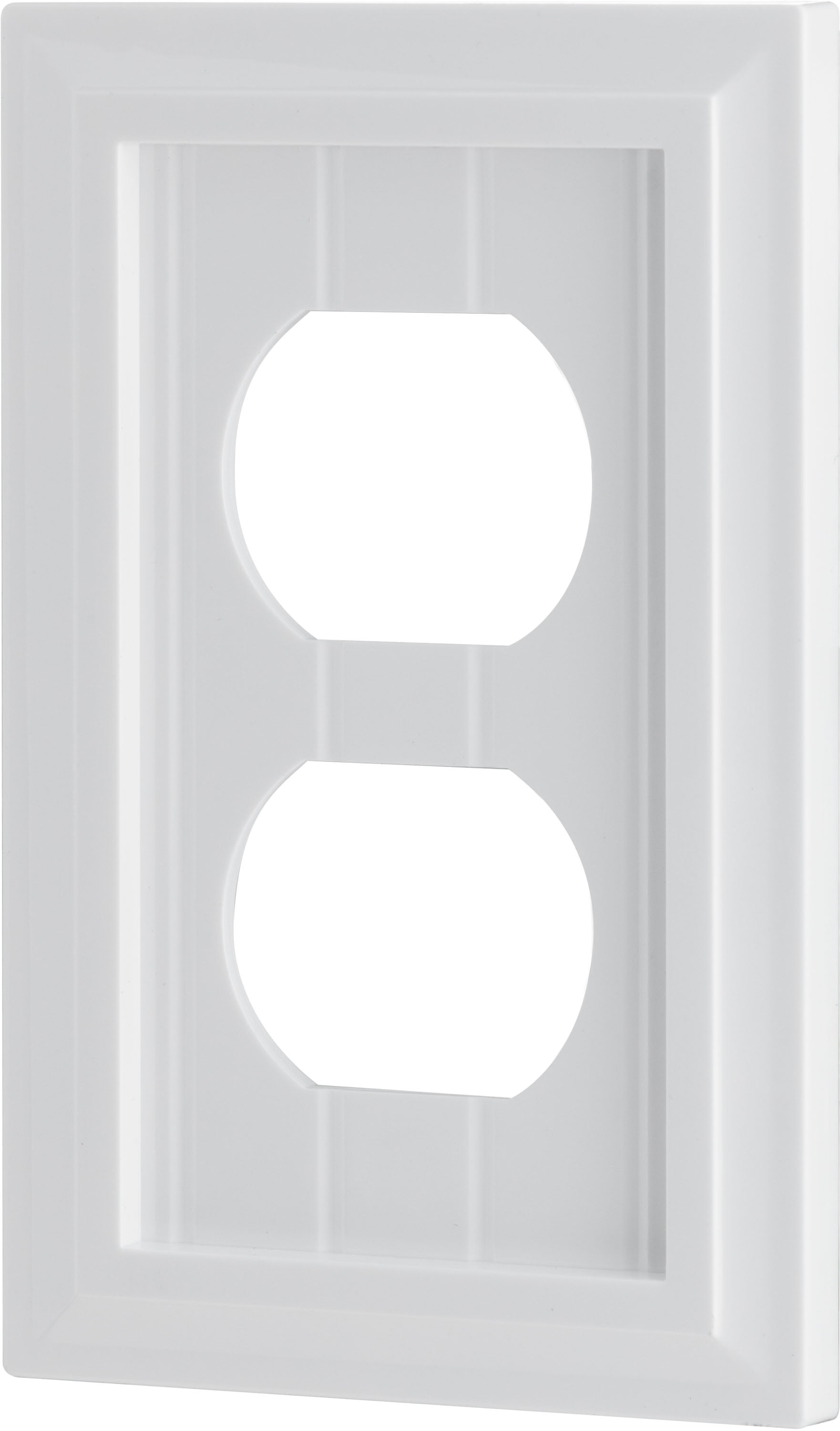 Ultra Pro Screwless Wallplate, Duplex Receptacle, Outlet Plate, White Coastal