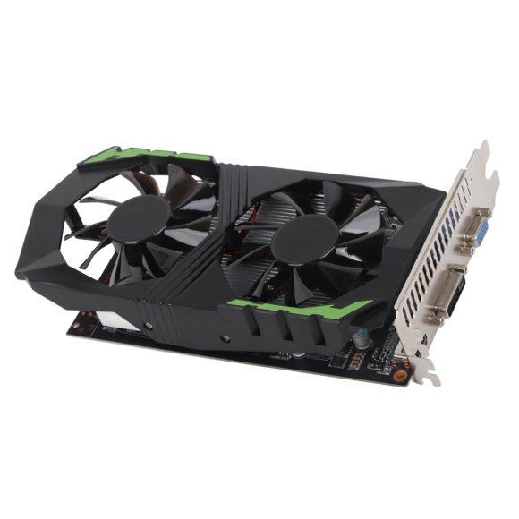 Tarjeta gráfica de 128 bits, 4 GB, DDR5, 1350 MHz, reconocimiento automático, duradera, accesorios para ordenador de escritorio con doble ventilador.