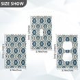 thumbnail image 2 of Light Switch Cover Switch Plate Outlet Cover Plug Cover for Electrical Unused Outlet Cover Blue Symmetrical Floral Pattern, 2 of 6