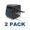 Black, variant on Seven Star Universal Travel Plug Adapters For Europe & Asia (1 Pack, For Europe & Asia - 2 Round Pins - Type C)
