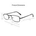 thumbnail image 4 of EYE ZOOM 3 Pairs Unisex Metal Frame Vintage Design Reading Glasses with Spring Hinge for Men and Women (Silver, Black and Brown, Strength: +2.75), 4 of 5
