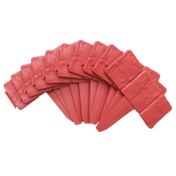OUNONA 20pcs Foldable Plastic Garden Fence Lawn Edging with Stone-Style Design, Plant Border for Yard, Home & Outdoor Decoration, Orange