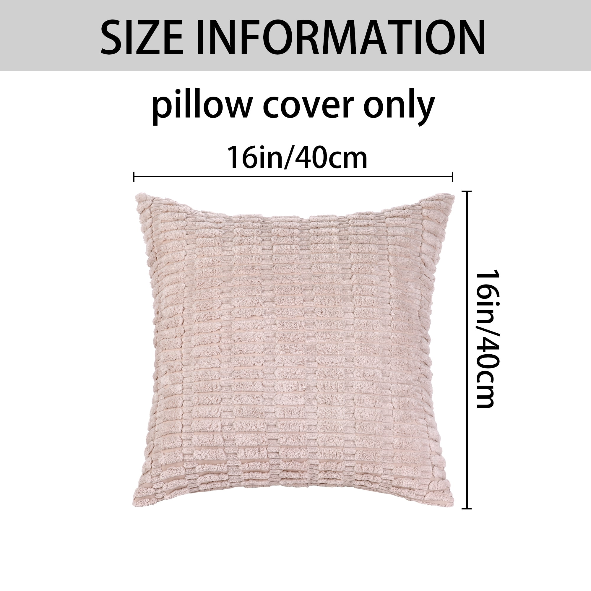 Unique Bargains Corduroy Soft Square Cushion Covers Modern Throw Pillow Covers (2 Count) Dark Pink 16"x16"