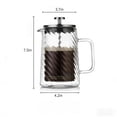 thumbnail image 6 of Vintage Threaded French Press Coffee Tea Maker, Borosilicate Glass, 304 Stainless Steel Filter, Wide Heat-Resistant Handle, V‑Shaped Spout, 6 of 6