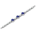 thumbnail image 4 of Blue Sapphire 925 Silver Chain Tennis Bracelet, 4 of 4