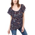 thumbnail image 1 of Blusa de Punto con Estampado Eva Sanctuary Clothing para Mujer Azul XL, 1 of 1