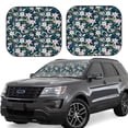 thumbnail image 2 of Picia Lilies Flowers 2 Piece Car Windshield Sun Shade Foldable | Foldable Sun Shield for Front Window Blocks UV Rays and Keeps Your Vehicle Cool-Large, 2 of 7