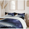 thumbnail image 6 of Ambesonne Galaxy Duvet Cover Set, Science Fiction Nature, Queen, Purple Black Orange, 6 of 6