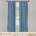 thumbnail image 4 of Ambesonne Floral Window Curtains, Paisley Hand-Drawn Pattern, Each 28" W x 95" L, Pale Azure Blue Lavender, 4 of 4