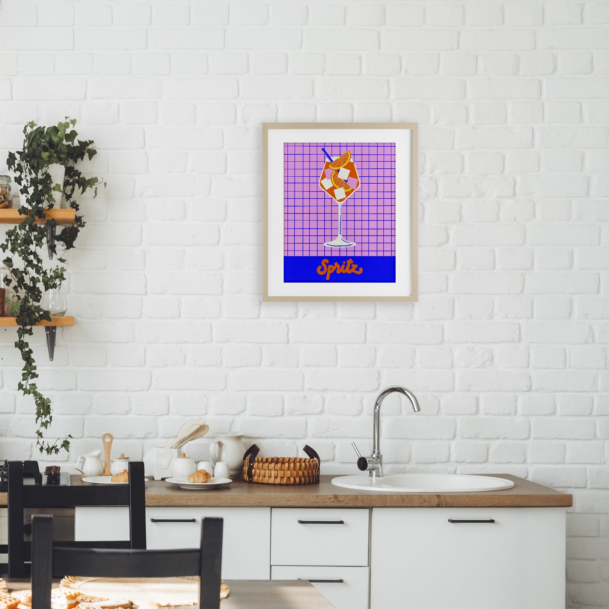 Stupell Industries Colorful Summer Spritz Drink Birch Framed Print Under Glass, design by Indira Prieto | IndySign