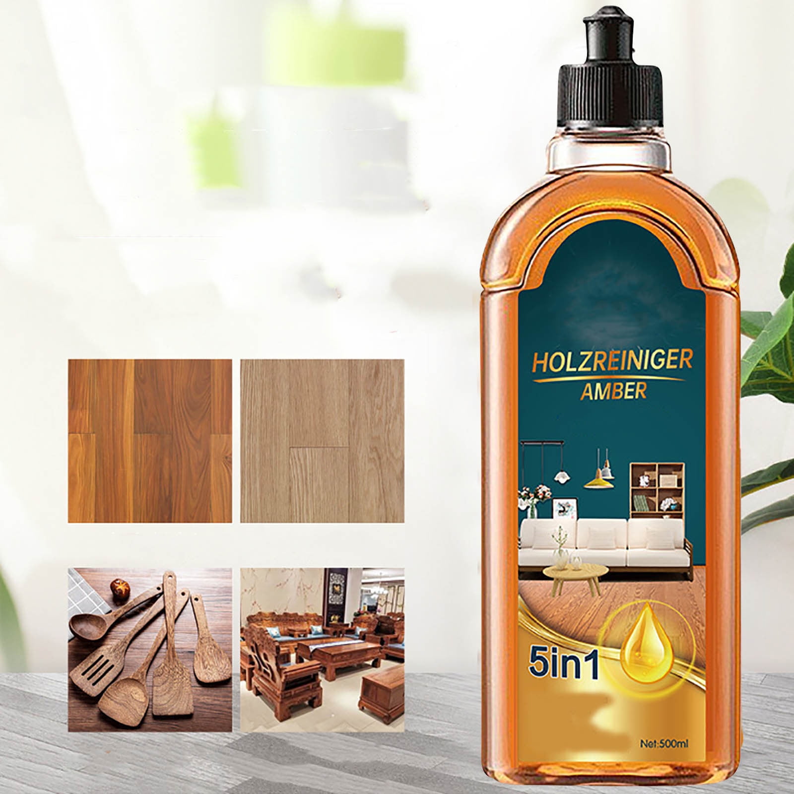 Multi-Effect Floor Cleaner, Ceramic Tile/Wood/Mop/Vinyl/Laminate Floor Cleaning, Plant-Based Formula No Harsh Chemicals, Fresh Scent Animal-Cruelty Free, Safe For Sealed Floors No Dyes