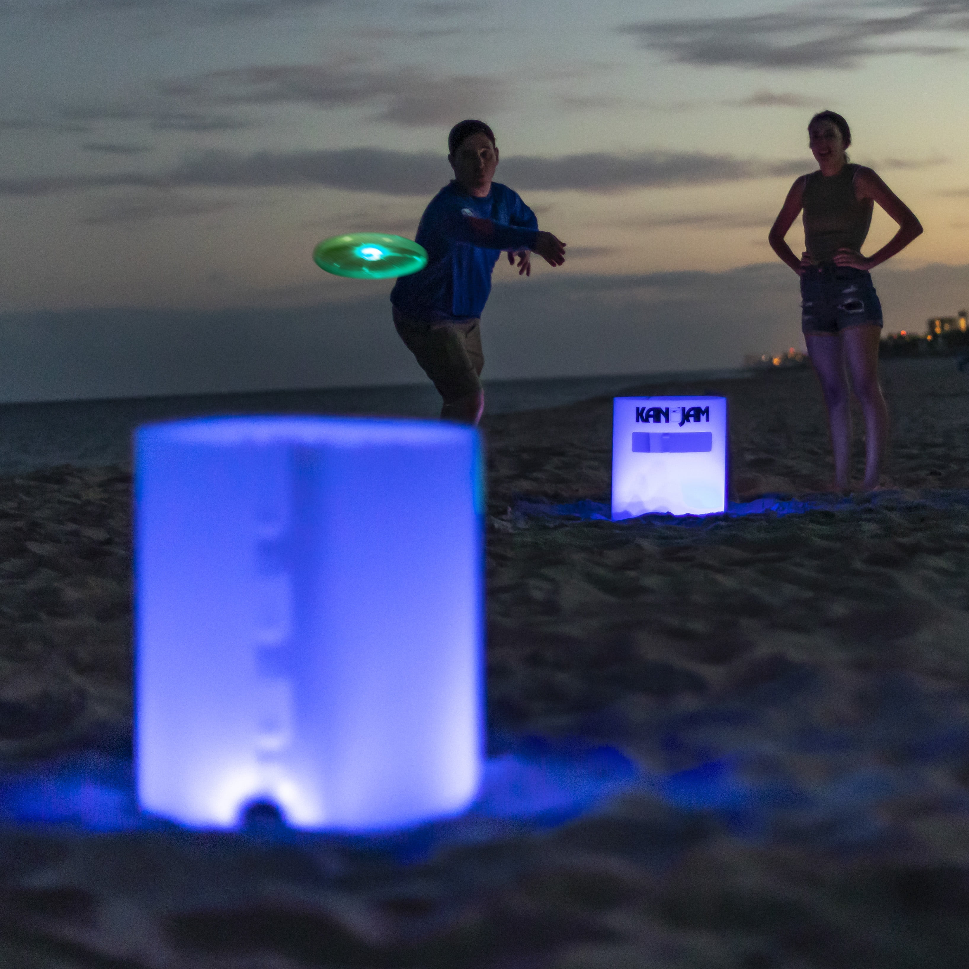 KanJam Illuminate Multi-Color LED Disc Game Set for Play in the Dark!
