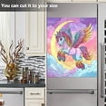 thumbnail image 3 of Dishwasher Magnetic Refrigerator Magnet Cover Sticker Home Decorative 23"x26" Adorable Rainbow Horse, 3 of 6