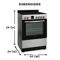 thumbnail image 2 of Equator 24" Electric Cooking Range 4 Ceramic Burner CONVECTION OVEN+AIR FRYER SS, 2 of 10
