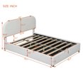 thumbnail image 4 of Teddy Fleece Full  Size Upholstered Platform Bed with Hydraulic Storage System, White, 4 of 9