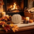 thumbnail image 4 of 1Pc Pumpkin Fall Decor, Woven Wicker Pumpkins for Home, Farmhouse Style, Autumn Thanksgiving Decorations, Fall Centerpieces for Table Porch Mantel Indoor - 7.8'', 4 of 6