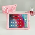 thumbnail image 5 of For iPad 11th A16 2025 and iPad 10th Generation Case 10.9 Inch 2022 Cute Pink Pig Cover 3D Cartoon with Rotating Handle Stand + Shoulder Strap Soft Silicone Kids Case for iPad 10th Gen, 5 of 7
