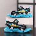 thumbnail image 6 of TOWED22 Toddler Little Kid Sandals Boys Girls Adjustable Strap Open-Toe Summer Outdoor Unisex Child Sport Beach Sandals(Toddler/Little Kid/Big Kid)(Sky Blue,4), 6 of 9