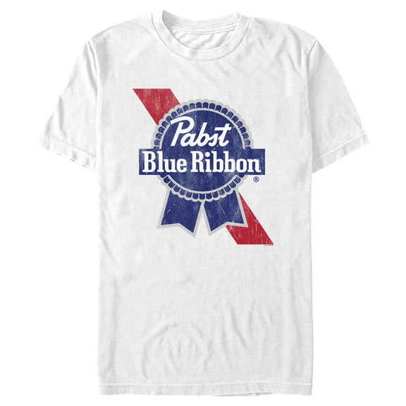Men's Pabst Colored Logo Graphic Tee White Medium