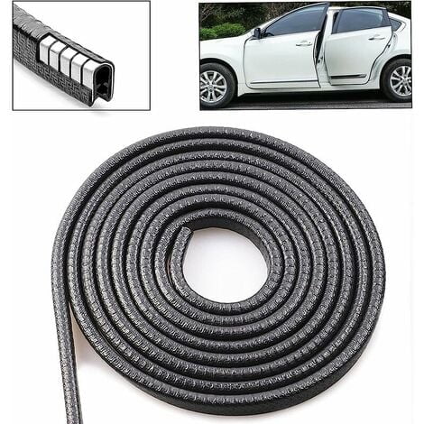 Sello de Goma para Puerta de Coche Tira de Goma anticolisión de 5 M Protecciones de Borde de Puerta de Coche Protecciones de Puerta automática para Tiras de Borde de Tapa de Maletero de Puerta de