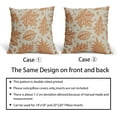 thumbnail image 3 of Orange Fall Pillow Covers 18x18 Set of 2 Cream Maple Leaf Print Autumn Colored Harvest Decorative Outdoor Pillowcases Farmhouse Seasonal Throw Cushion Case Decor for Home Couch Sofa Bed, 3 of 6