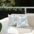 thumbnail image 4 of Outdoor Pillow Covers 18x18 Inch Set of 2 Coral Branch Ocean Themed Beach Waterproof Decor Throw Pillow Covers Outdoor Waterproof Pillow Covers Decor for Patio Funiture Garden 9A, 4 of 6