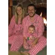 thumbnail image 5 of Conjunto de pijama navideño de 2 piezas con estampado de rayas para mamá, papá y niños, camisa con botones, look de mameluco para bebé y perro, 2024, 5 of 5