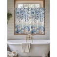 thumbnail image 4 of Blue Coastal Starfish Bathroom Window Curtain, Beach Nautical Shell Eucalyptus Vintage Light Filtering Coffee Kitchen Curtains, Bedroom Living Room Curtains 2 Panel 84"x54", 4 of 6