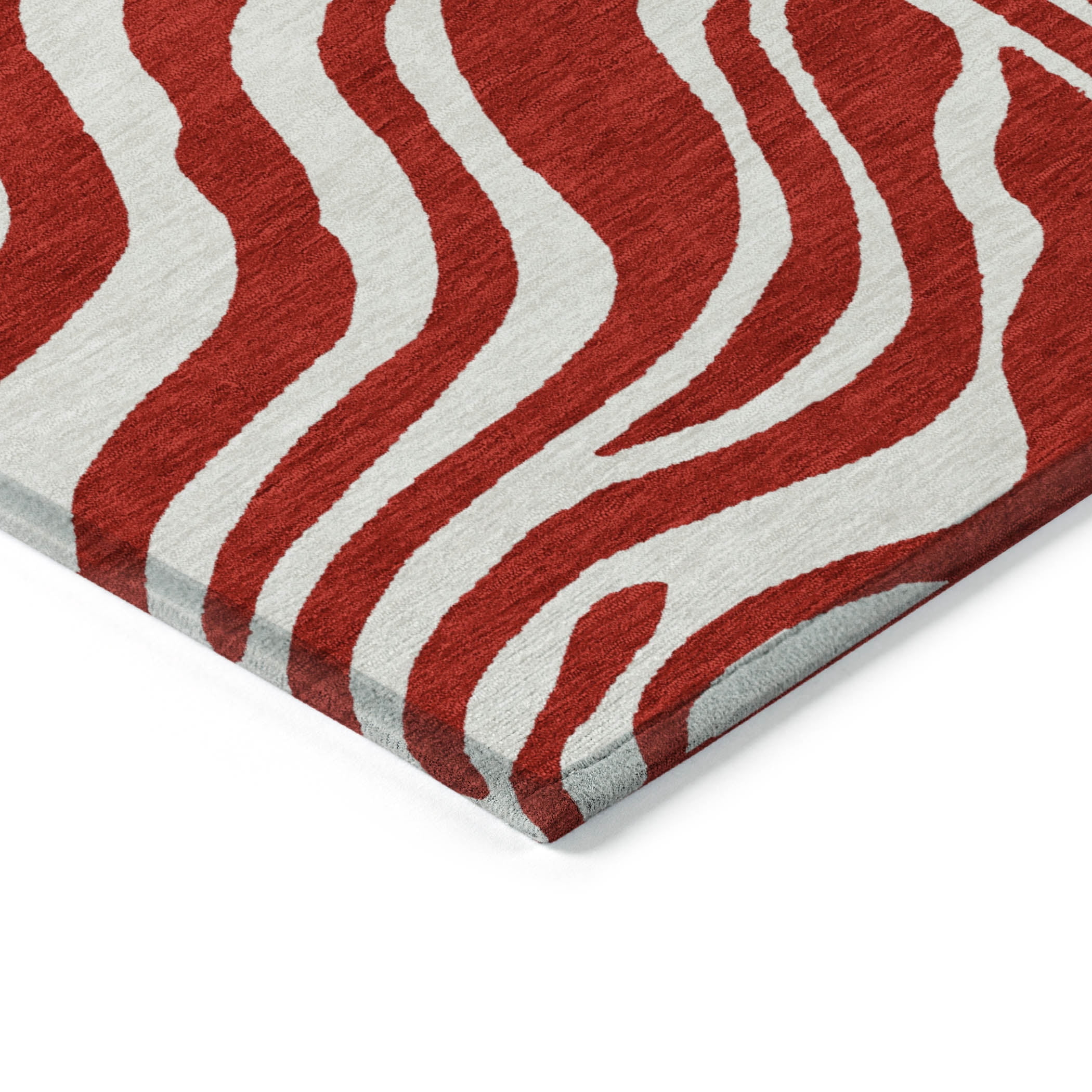 Addison Rugs Chantille Indoor/Outdoor Transitional Geometric, Abstract Red Washable Rectangle Rug, 9' x 12'