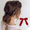 thumbnail image 2 of Unique Bargains 1 Pc Christmas Bow Hair Clips Bow Hairdo Clip for Christmas 7.87"x5.91" Red White, 2 of 6