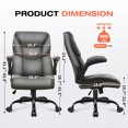 thumbnail image 6 of JONPONY Leather Office Chair, Big and Tall Office Chair 400LBS Wide Seat Ergonomic Computer Desk Chair High Back Executive Leather Chair Adjustable Task Chair, Grey, 6 of 8