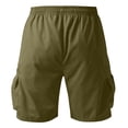 thumbnail image 5 of HKYNLAG Mens Cargo Shorts Knee Length Big and Tall Hiking Shorts Relaxed Fit Wide Leg Outdoor Carpenter Work Short with Zipper Pockets Dark Green M, 5 of 7