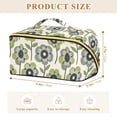 thumbnail image 4 of FORMRS Makeup Bag Travel Cosmetic Organizer for Women Fold Flat Zipper Pouch with Handle, Retro Flower, 4 of 8