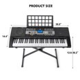 thumbnail image 2 of MUSTAR Electric 61 Key Piano Keyboard Beginners with Stand, Touch Sensitive, Headphones, Microphone, MP3/USB/LCD Screen, 2 of 9