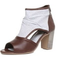 thumbnail image 6 of JUSTINREESS Monica Women's Heeled Perforated Sandal In White Size 8, 6 of 6