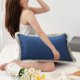 thumbnail image 4 of Funda de almohada de lino-funda de almohada de cintura de oficina-funda de cojín junto a la cama, 4 of 5