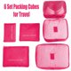 thumbnail image 3 of Organizador 6 PCS Embalaje Cubos Bolsas de Equipaje Organizador de Viajes de Alta Equipamiento de Viajes Organizadores de Empaquetado Con Bolsa de Aseo Rosa, 3 of 6