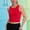 A190 Red, variant on WPPGONE Teen Girls Active Cropped Top High Crewneck Sleeveless Workout Shirts Solid Slim Fit Summer Athletic Gym Exercise Dance Basic Everyday Casual Outfits