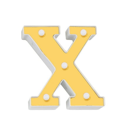 

GiliGiliso Clearance Alphabet LED Letter Lights Light Up White Plastic Letters Standing Hanging